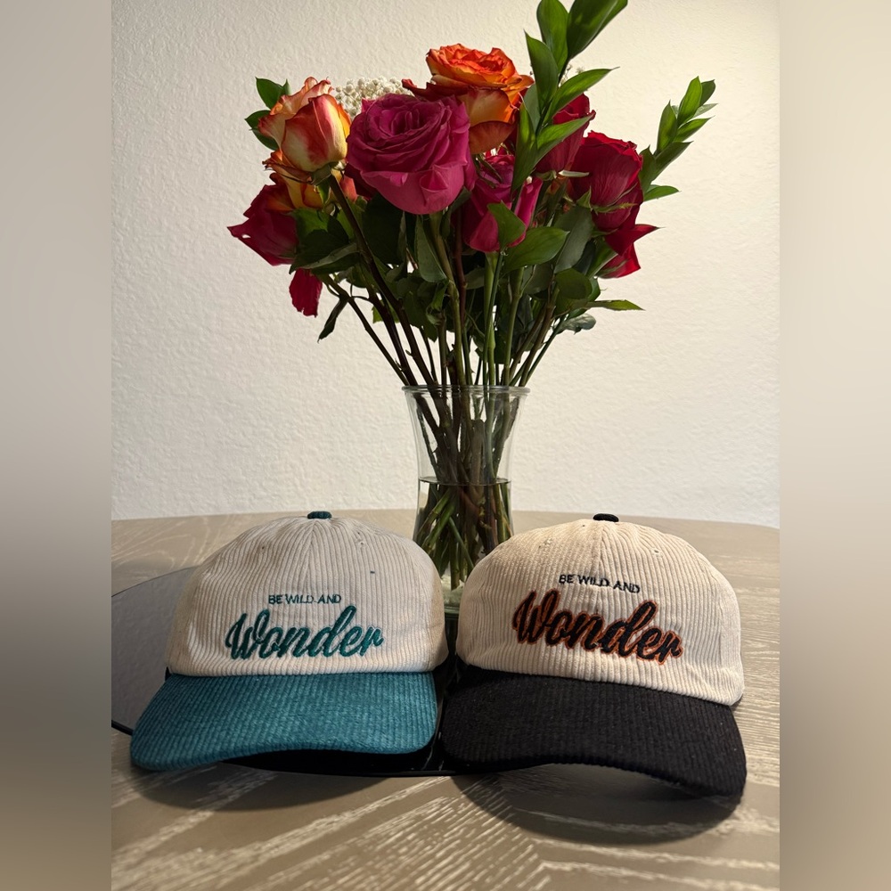 Be Wild and Wonder Adjustable Baseball Cap - 2 color bundle